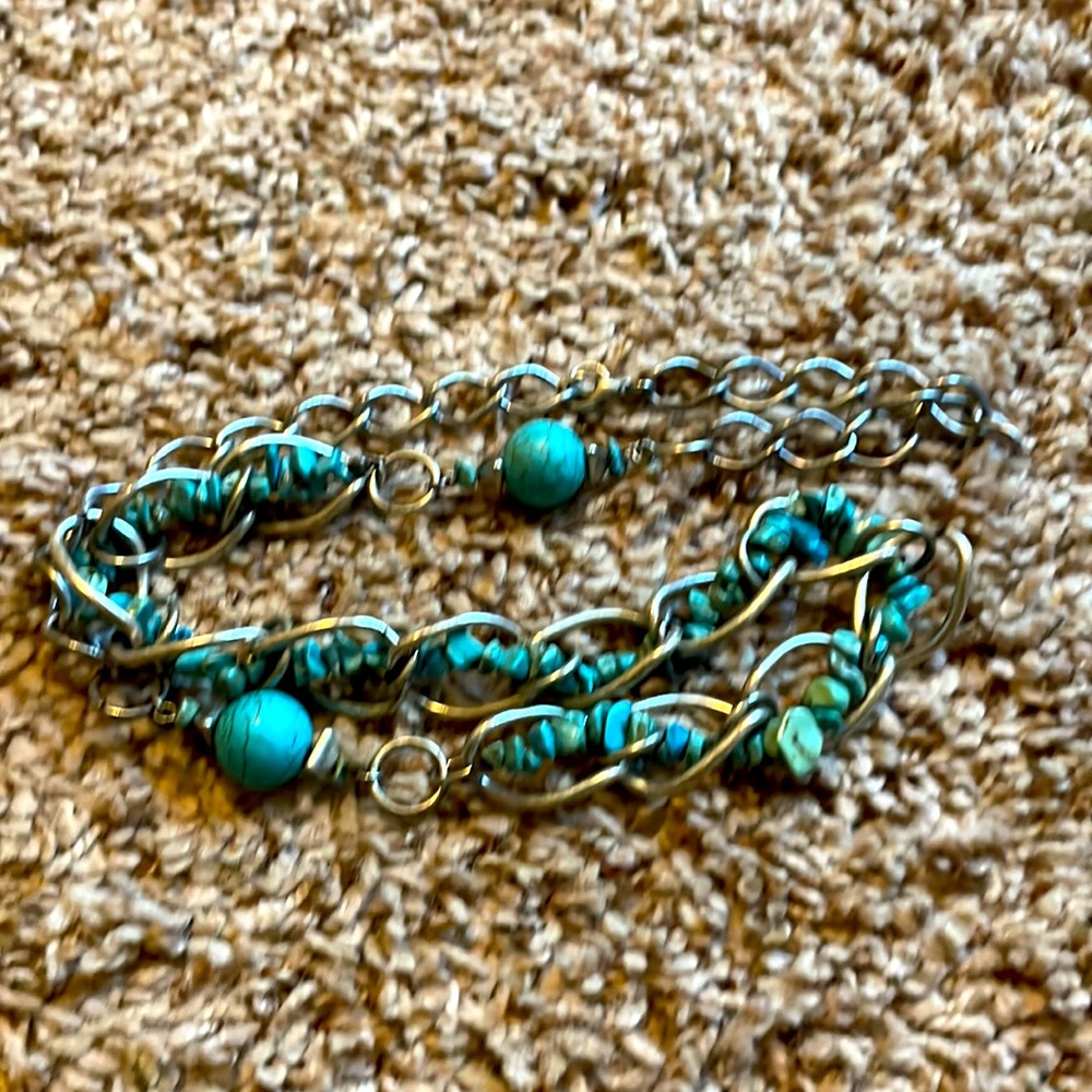 Sea blue and green necklace